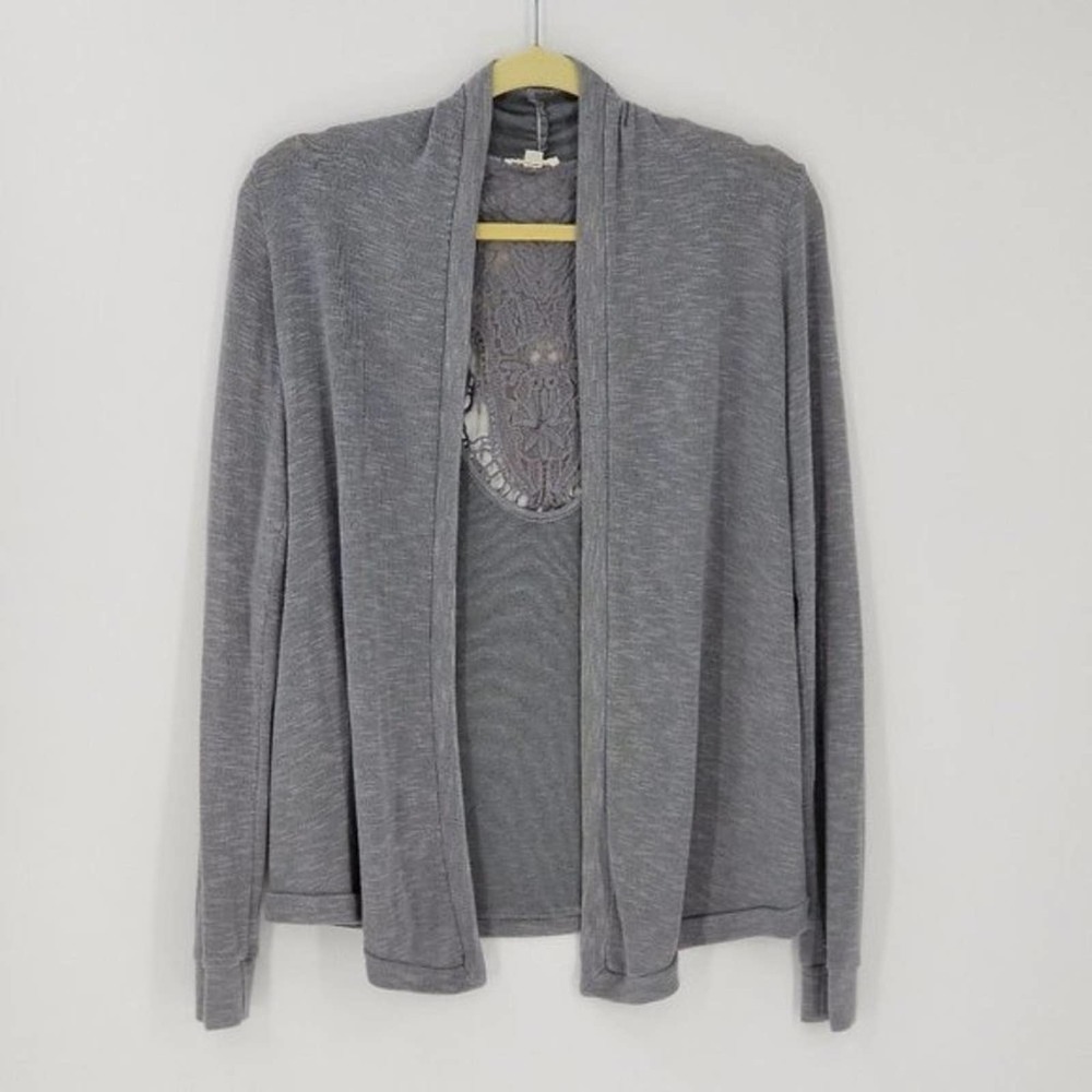 Urban Outfitters Silence + Noise Lace Back Open Front Cardigan Sweater Size M
